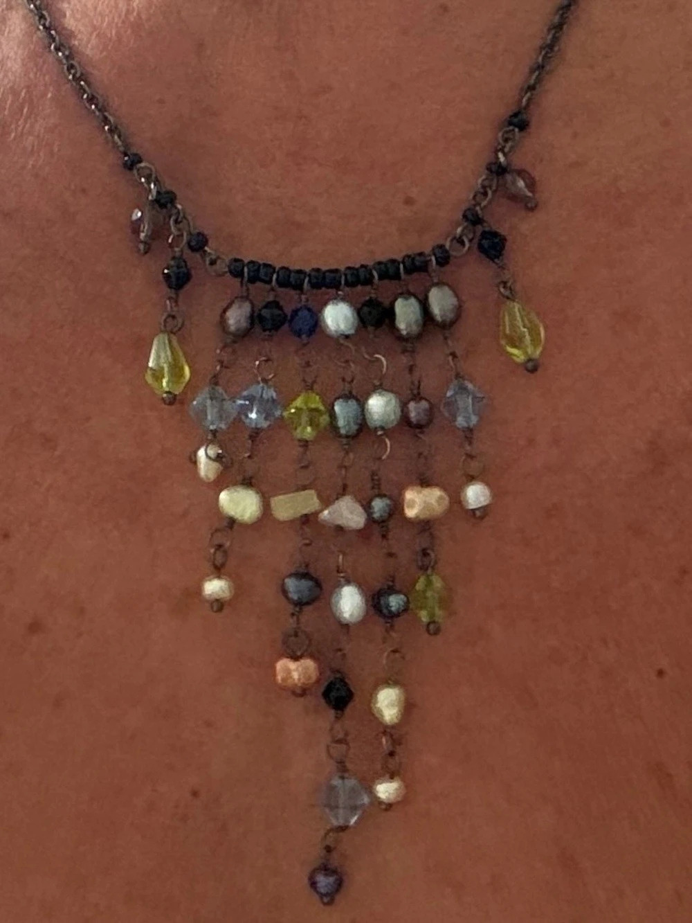 Multicolor Beaded Statement Necklace